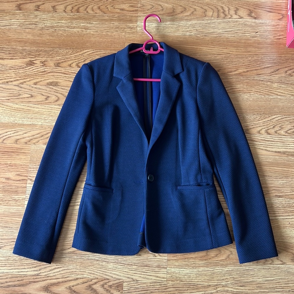 Black and Navy Blue Blazer from Express